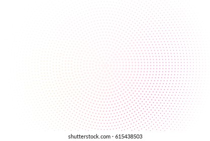 Light Pink, Yellow vector banner set of circles, spheres. Donuts Background. Creative Design Templates. Technology halftone illustration.