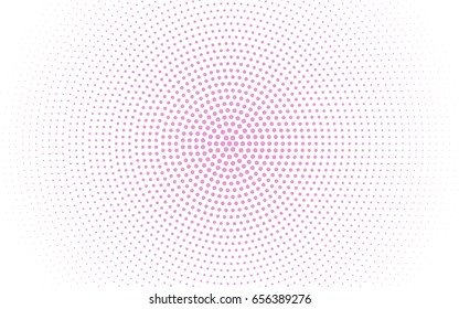 Light Pink, Yellow vector banner set of circles, spheres. Donuts Background. Creative Design Templates. Technology halftone illustration.