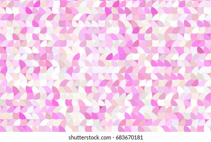 Light Pink, Yellow vector banner with circles, spheres. Abstract spots. Background of Art bubbles in halftone style with colored gradient.