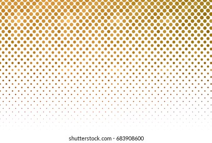 Light Pink, Yellow vector banner with circles, spheres. Abstract spots. Background of Art bubbles in halftone style with colored gradient.
