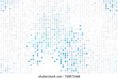 Light Pink, Yellow vector banner with circles, spheres. Abstract spots. Background of Art bubbles in halftone style with colored gradient.