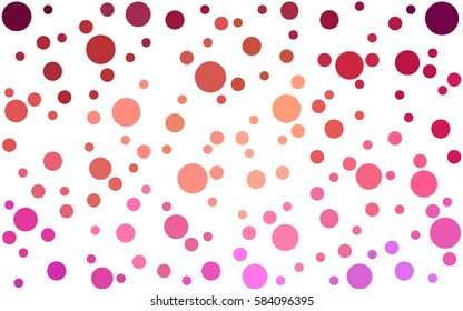 Light Pink, Yellow vector banners set of circles, spheres. Abstract spots. Art Background of bubbles in halftone style with colored gradient.