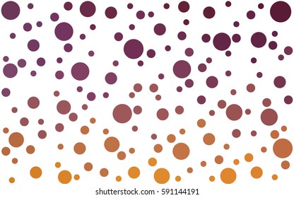 Light Pink, Yellow vector banners set of circles, spheres. Abstract spots. Art Background of bubbles in halftone style with colored gradient.