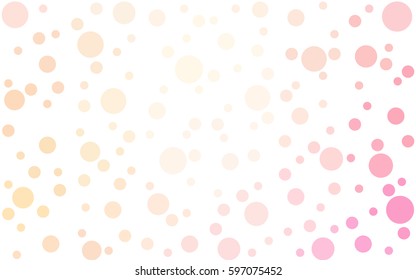 Light Pink, Yellow vector banners set of circles, spheres. Abstract spots. Art Background of bubbles in halftone style with colored gradient.