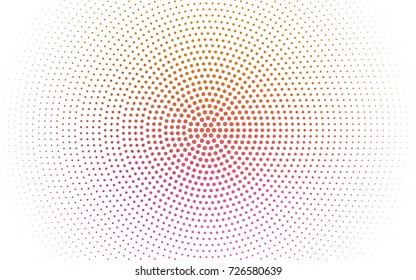 Light Pink, Yellow vector banners set of circles, spheres. Abstract spots. Art Background of bubbles in halftone style with colored gradient.