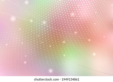 Light Pink, Yellow vector Beautiful colored illustration with blurred circles in nature style. Illustration with set of shining colorful abstract circles. Elegant design for wallpapers.