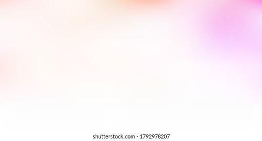 Light pink, yellow vector blur layout. Abstract colorful illustration with blur gradient. Sample for your designs.