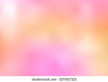 Light Pink, Yellow vector blurred shine abstract background. Colorful illustration in abstract style with gradient. The textured pattern can be used for background.