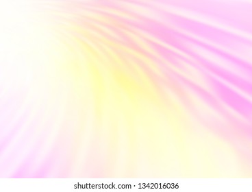 Light Pink, Yellow vector blurred bright template. Modern geometrical abstract illustration with gradient. The background for your creative designs.