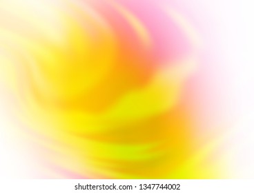 Light Pink, Yellow vector blurred and colored background. Colorful abstract illustration with gradient. The background for your creative designs.