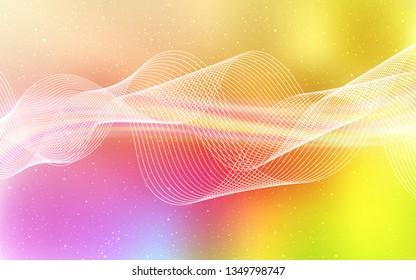 Light Pink, Yellow vector blurred bright pattern. Shining colored illustration in smart style. Background for designs.