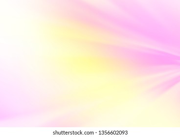 Light Pink, Yellow vector blurred shine abstract background. Modern geometrical abstract illustration with gradient. The elegant pattern for brand book.