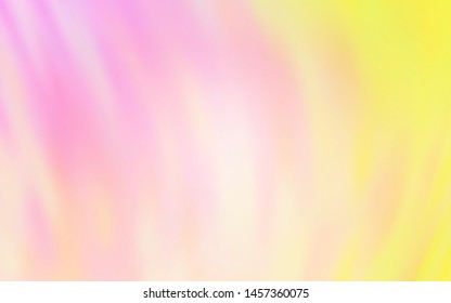 Light Pink, Yellow vector blurred and colored pattern. Glitter abstract illustration with gradient design. New style for your business design.