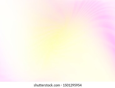 Light Pink, Yellow vector blurred shine abstract background. A completely new color illustration in a bokeh style. The elegant pattern for brand book.