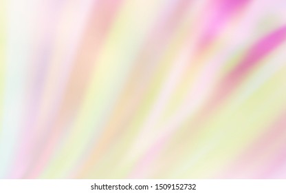 Light Pink, Yellow vector blurred shine abstract template. Glitter abstract illustration with gradient design. New way of your design.