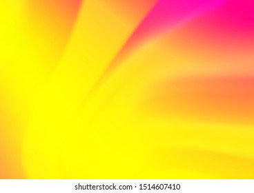 Light Pink, Yellow vector blurred bright pattern. Modern geometrical abstract illustration with gradient. The template can be used for your brand book.
