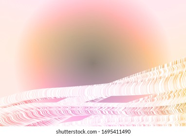 Plantilla abstracta de brillo difuminado en el vector amarillo y rosa claro. Ilustración abstracta brillante con diseño degradado. Fondo para los diseños.