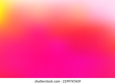 Pink claro, el vector amarillo borroso brillo de fondo abstracto. Ilustración colorida de estilo borroso con gradiente. Mejor diseño borroso para su negocio.