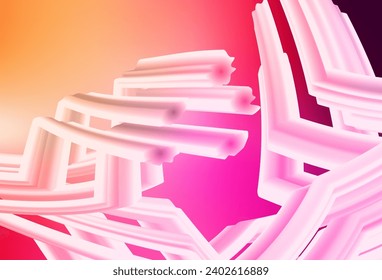 Plantilla abstracta de brillo de vectores amarillo y rosa claro. Ilustración abstracta moderna con gradiente. Diseño borroso para su sitio web.