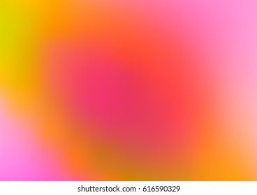 Light Pink, Yellow vector blurred background with glow. Art design pattern. Glitter abstract illustration with elegant bright gradient design.
