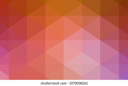 Light Pink, Yellow vector blurry triangle pattern. Shining polygonal illustration, which consist of triangles. A completely new design for your business.