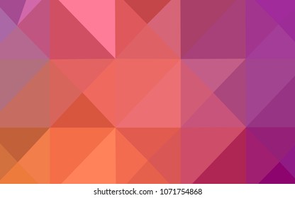 Light Pink, Yellow vector blurry triangle pattern. Polygonal abstract illustration with gradient. A completely new design for your business.