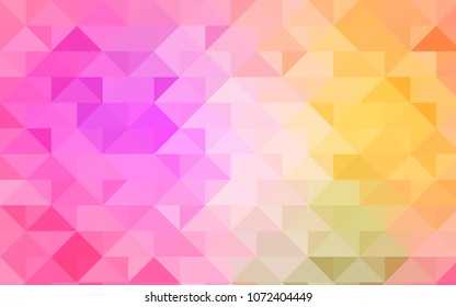Light Pink, Yellow vector blurry triangle background. Brand-new colored illustration in blurry style with gradient. Triangular pattern for your business design.