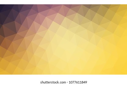 Light Pink, Yellow vector blurry triangle background design. Geometric background in Origami style with gradient. 
