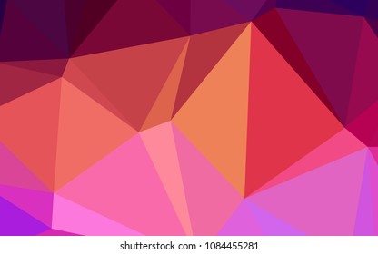 Light Pink, Yellow vector blurry triangle template. Shining colored illustration in a new style. That pattern can be used as a part of a brand book.