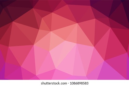 Light Pink, Yellow vector blurry triangle template. Colorful abstract illustration with gradient. Textured pattern can be used for background.