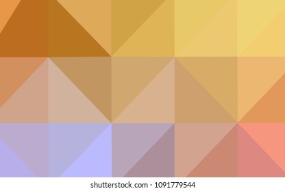 Light Pink, Yellow vector blurry triangle template. Triangular geometric sample with gradient.  Brand-new style for your business design.