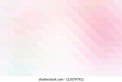 Light Pink, Yellow vector blurry rectangular background. Geometric background in square style with gradient. The pattern can be used for brand-new background.