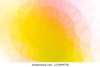 Light Pink, Yellow vector blurry hexagon template. A completely new color illustration in a vague style. The polygonal design can be used for your web site.