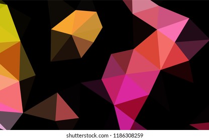 Light Pink, Yellow vector blurry hexagon template. A sample with polygonal shapes. The best triangular design for your business.