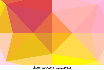 Light Pink, Yellow vector blurry hexagon pattern. An elegant bright illustration with gradient. The template can be used as a background for cell phones.