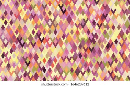 Light Pink, Yellow vector blurry rectangular background. Geometric background in square style with gradient. The pattern can be used for brand-new background.