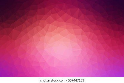 Light Pink Yellow vector blurry triangle background design. Geometric background in Origami style with gradient. 