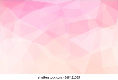 Light Pink Yellow vector blurry triangle background design. Geometric background in Origami style with gradient. 