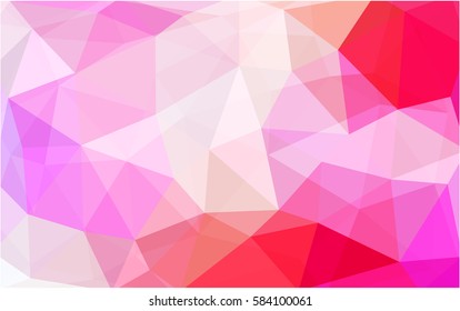 Light Pink, Yellow vector blurry triangle background design. Geometric background in Origami style with gradient. 