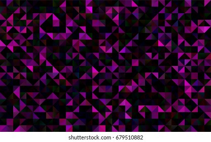 Light Pink, Yellow vector blurry triangle pattern. Geometric illustration in Origami style with gradient.  The textured pattern can be used for background.