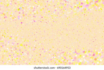 Light Pink, Yellow vector blurry rectangular background. Geometric background in square style with gradient. The pattern can be used for brand-new background.