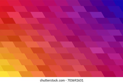 Light Pink, Yellow vector blurry rectangular background. Geometric background in square style with gradient. The pattern can be used for brand-new background.