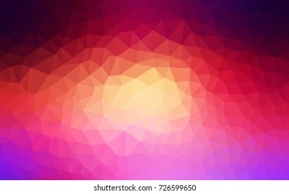 Light Pink, Yellow vector blurry triangle background design. Geometric background in Origami style with gradient. 