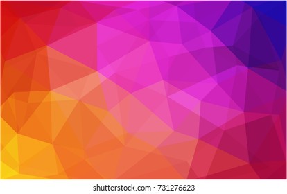 Light Pink, Yellow vector blurry triangle background design. Geometric background in Origami style with gradient. 