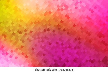 Light Pink, Yellow vector blurry arched background. Shining illustration, which consist of curved lines. The elegant pattern can be used as part of a brand book.