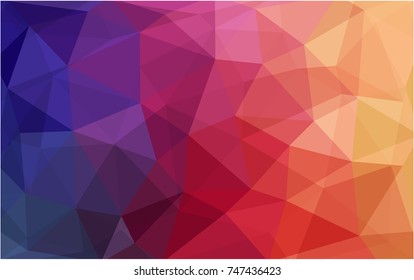 Light Pink, Yellow vector blurry triangle background design. Geometric background in Origami style with gradient. 