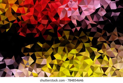 Light Pink, Yellow vector blurry triangle pattern. Modern geometrical abstract illustration with gradient. A completely new template for your business design.
