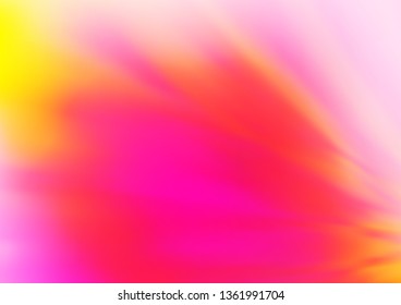 Light Pink, Yellow vector bokeh and colorful pattern. An elegant bright illustration with gradient. The best blurred design for your business.