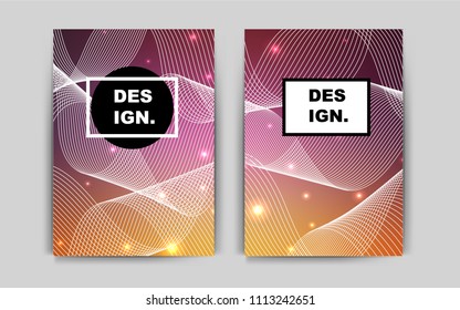 Light Pink, Yellow vector brochure for ui, ux design. Web interface on abstract background with colorful gradient. Completely new template for your brand book.