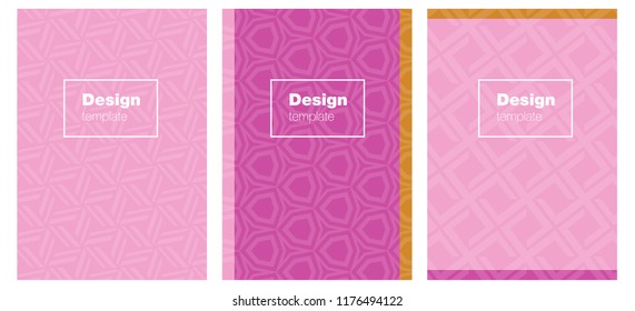 Light Pink, Yellow vector brochure for ui, ux design. Abstract booklet on colored background with gradient. Pattern for business books, journals.